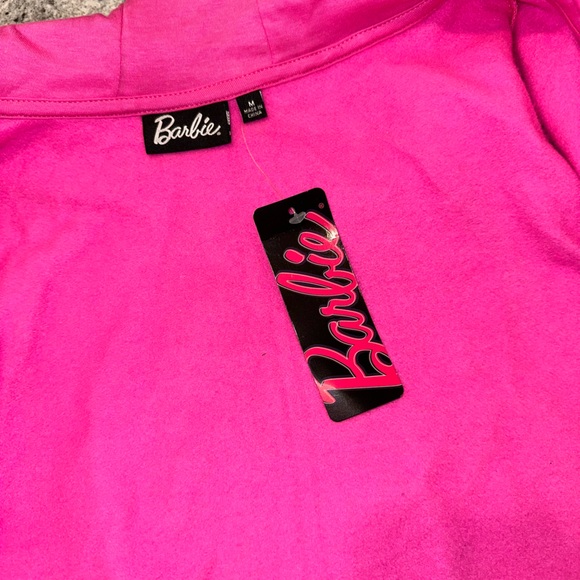 ✨NWT✨ Host Pick 💖 Barbie Hot Pink Hoodie Sweatshirt Jacket with Stars Sleeves - Picture 10 of 10